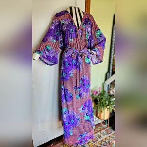 Vibrant Purple Floral Maxi Dress